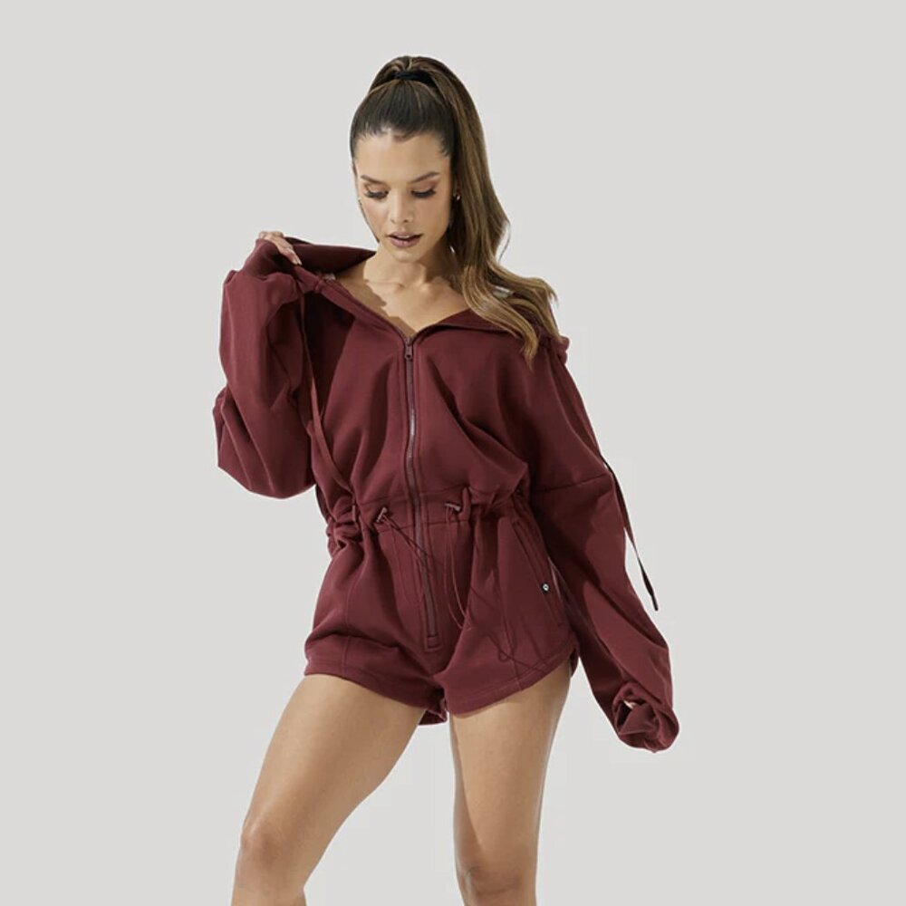 NWT Popflex Cloud Romper - Red Wine S/M